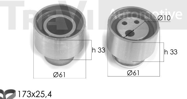 TREVI AUTOMOTIVE Zobsiksnas komplekts KD1132